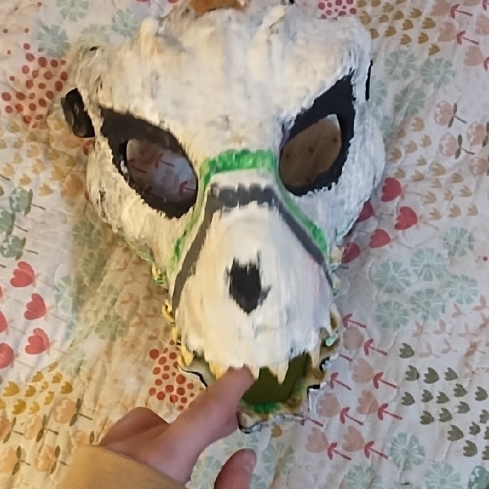 Painted Dino Skull Mask